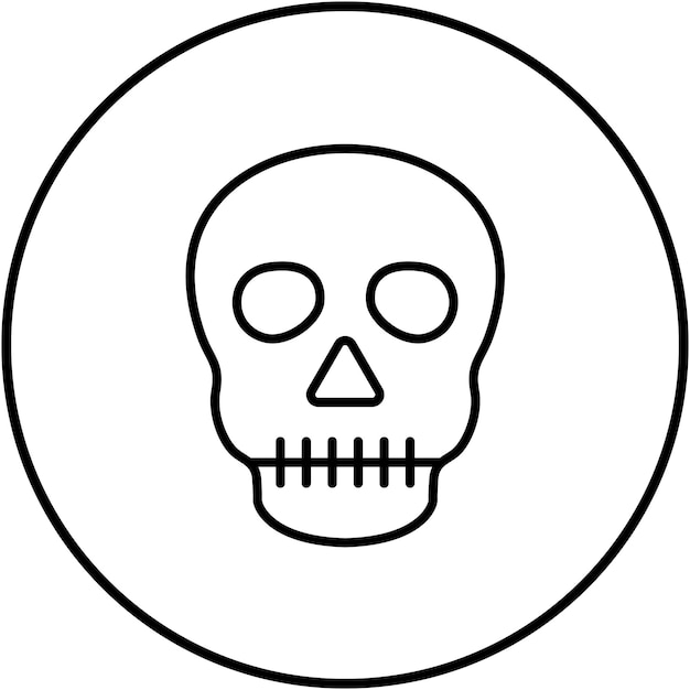 Imagen vectorial del icono del cráneo Se puede usar para la historia