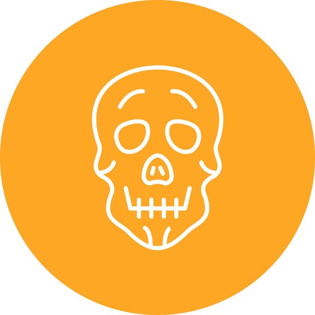 Imagen vectorial del icono del cráneo Se puede usar para química