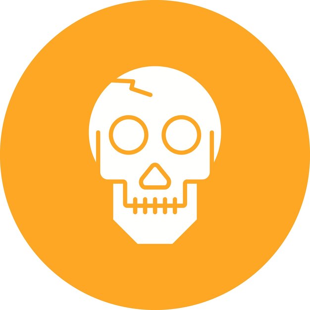Imagen vectorial del icono del cráneo Se puede utilizar para la contaminación