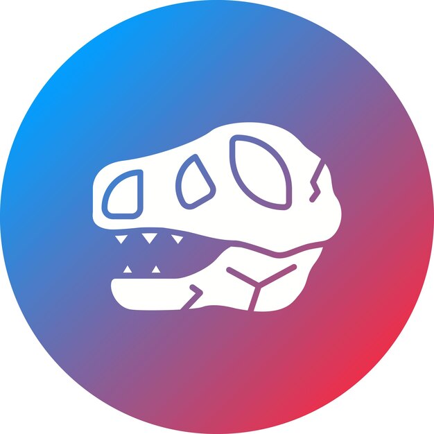 Imagen vectorial del icono del cráneo Se puede utilizar para la prehistoria