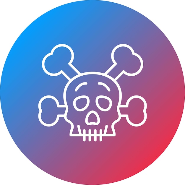 Imagen vectorial del icono del cráneo Se puede utilizar para la seguridad cibernética