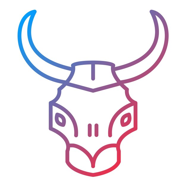La imagen vectorial del icono del cráneo de toro se puede usar para el desierto