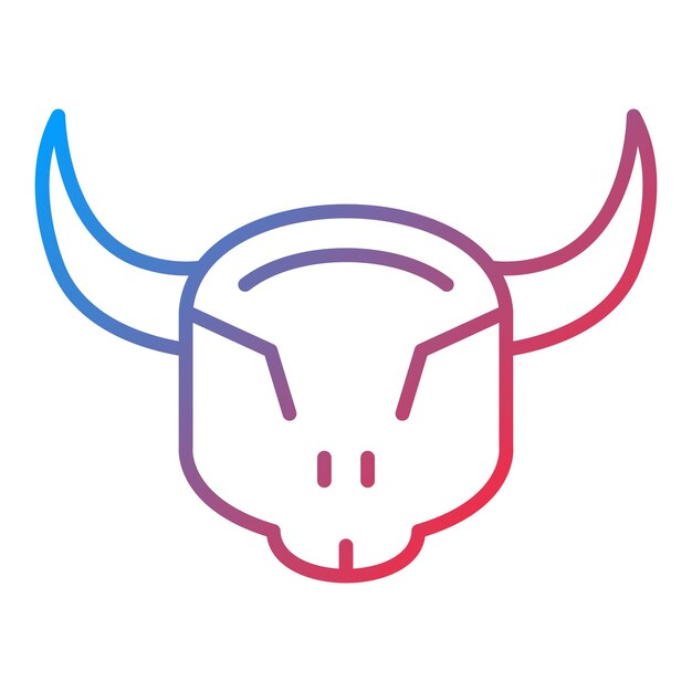 Imagen vectorial del icono del cráneo de toro Se puede usar para Wild West
