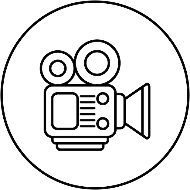 Imagen vectorial de icono de creación de películas Se puede utilizar para la creatividad