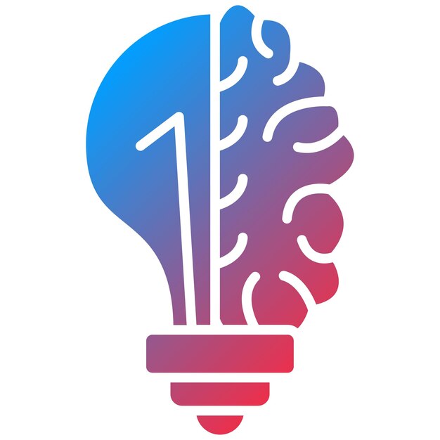 Imagen vectorial del icono de creatividad Se puede utilizar para el arranque