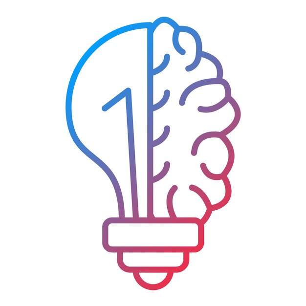 Imagen vectorial del icono de creatividad Se puede utilizar para el arranque