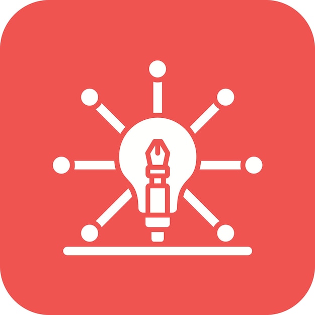Imagen vectorial del icono de creatividad Se puede utilizar para la creatividad