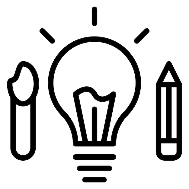 Imagen vectorial de icono de creatividad Se puede utilizar para el liderazgo de pensamiento