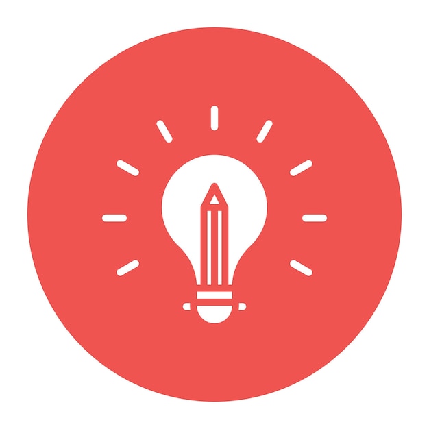 Imagen vectorial del icono de creatividad Se puede utilizar para los rasgos de personalidad