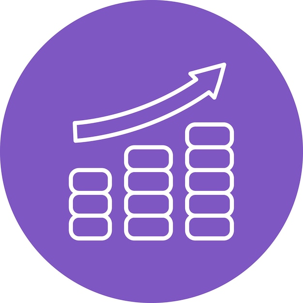 Imagen vectorial del icono de crecimiento de la economía Se puede utilizar para la puesta en marcha de empresas