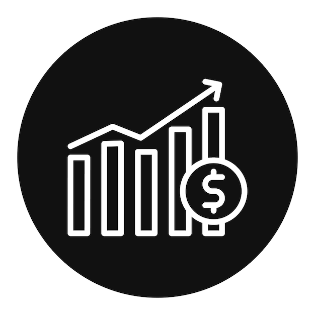 Imagen vectorial del icono de crecimiento de ingresos Se puede utilizar para Business Analytics