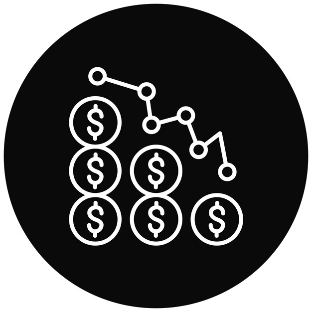 Imagen vectorial del icono de crecimiento de ingresos Se puede utilizar para Finanzas y Dinero