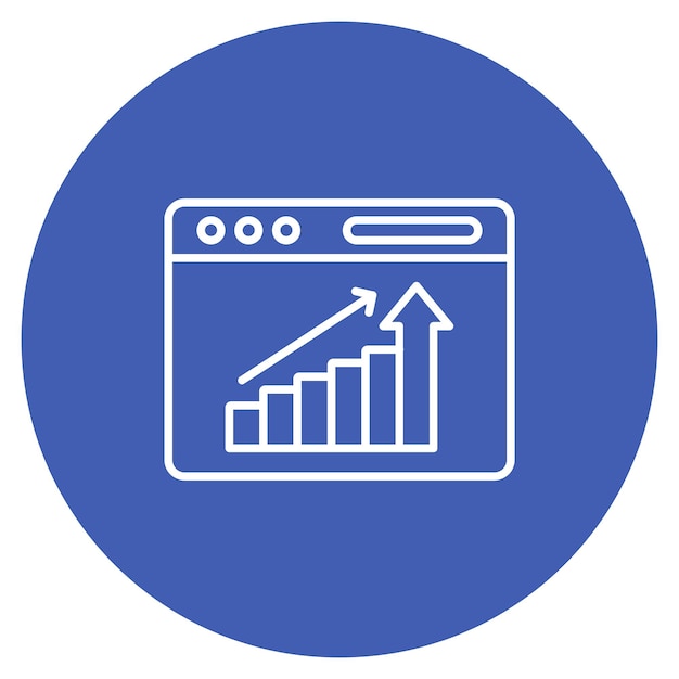 Imagen vectorial del icono de crecimiento del negocio Se puede utilizar para el servicio de marketing en Internet
