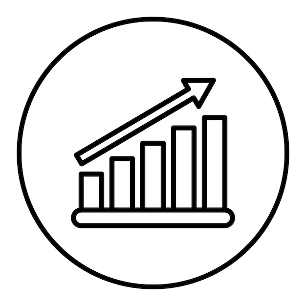 Imagen vectorial del icono de crecimiento Se puede utilizar para Business Analytics