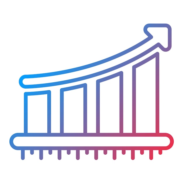 Imagen vectorial del icono de crecimiento Se puede utilizar para la gestión empresarial