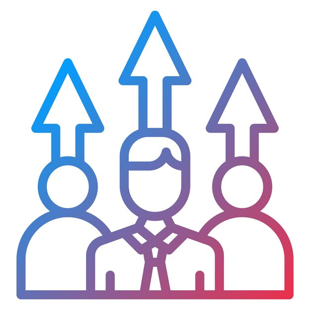 Imagen vectorial del icono de crecimiento Se puede utilizar para el liderazgo de pensamiento