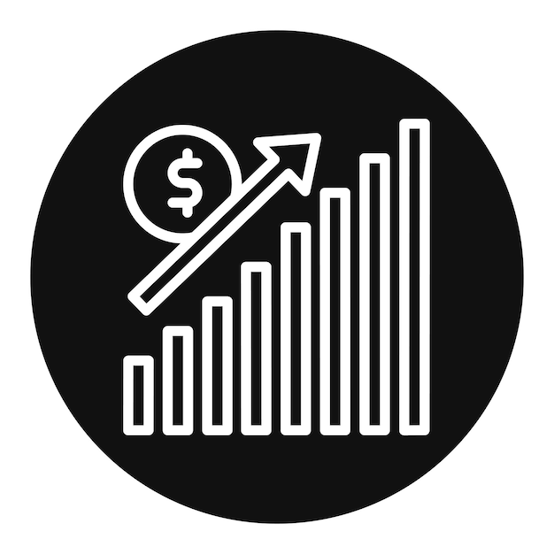 Imagen vectorial del icono de crecimiento de ventas Se puede utilizar para Business Analytics