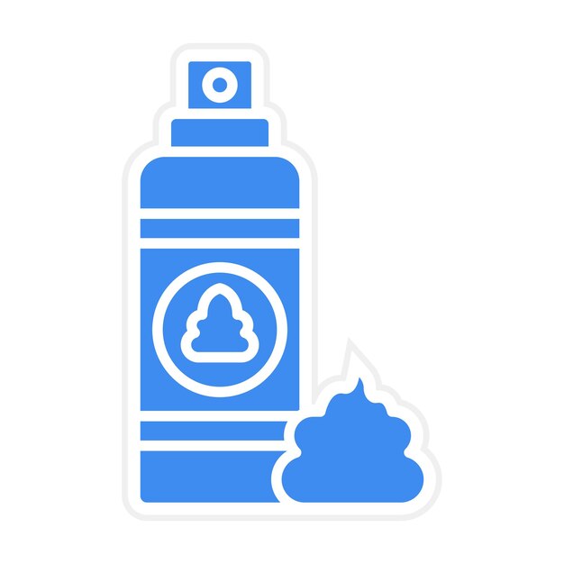 Imagen vectorial del icono de la crema de afeitar Se puede usar para la peluquería