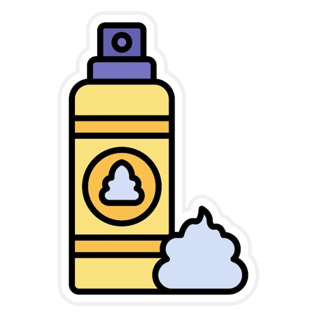 Imagen vectorial del icono de la crema de afeitar Se puede usar para la peluquería