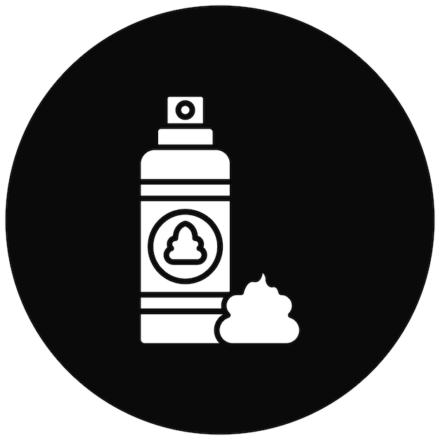 Imagen vectorial del icono de la crema de afeitar Se puede usar para la peluquería