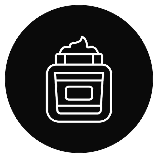 Imagen vectorial de icono de crema Se puede usar para peluquería