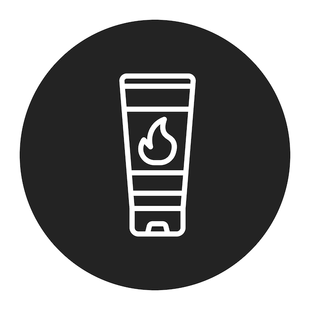 Imagen vectorial del icono de la crema de quemaduras Se puede utilizar para las quemaduras de la piel