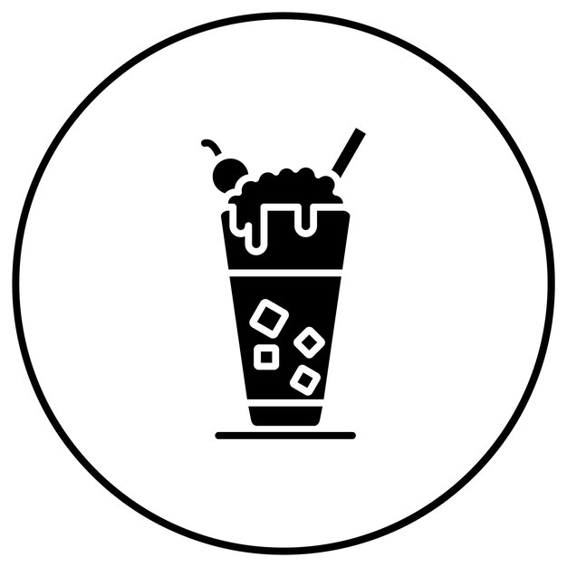 Imagen vectorial del icono de la crema de refresco Se puede usar para bebidas