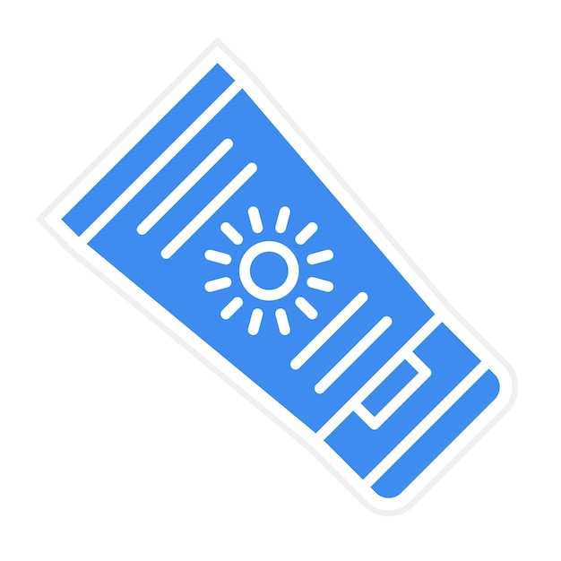 Vector imagen vectorial de icono de crema solar se puede utilizar para cosméticos