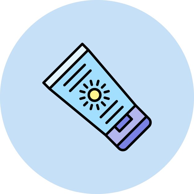 Vector imagen vectorial de icono de crema solar se puede utilizar para cosméticos