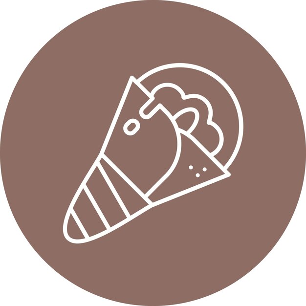 Imagen vectorial del icono del crepe Se puede usar para la panadería