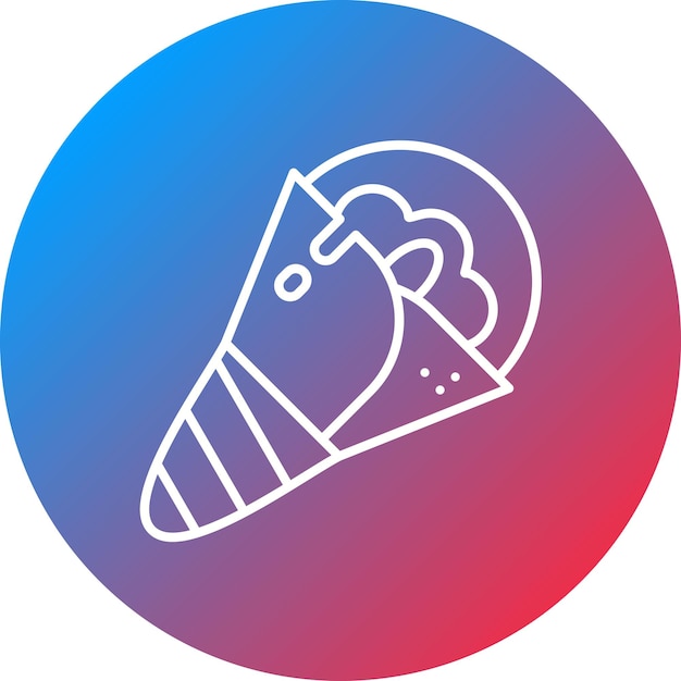 Imagen vectorial del icono del crepe Se puede usar para la panadería