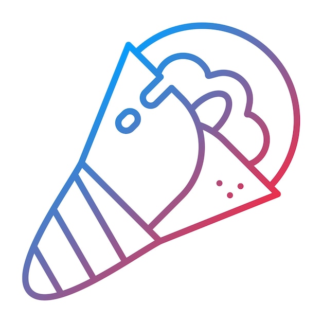 Imagen vectorial del icono del crepe Se puede usar para la panadería