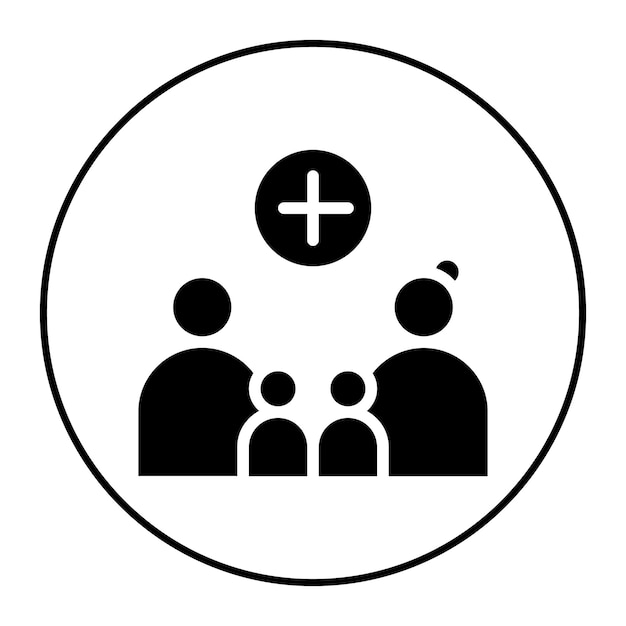Imagen vectorial de icono de crianza positiva Se puede utilizar para la adopción de niños
