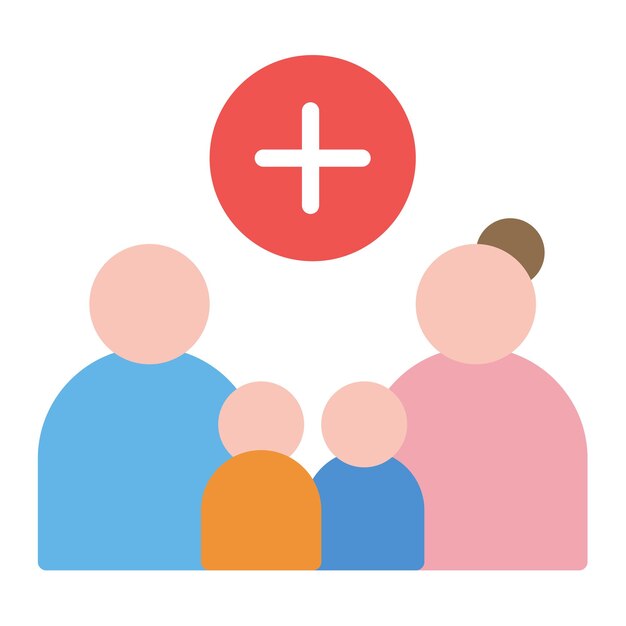 Imagen vectorial de icono de crianza positiva Se puede utilizar para la adopción de niños