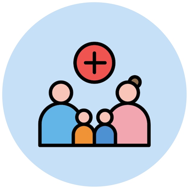 Imagen vectorial de icono de crianza positiva Se puede utilizar para la adopción de niños