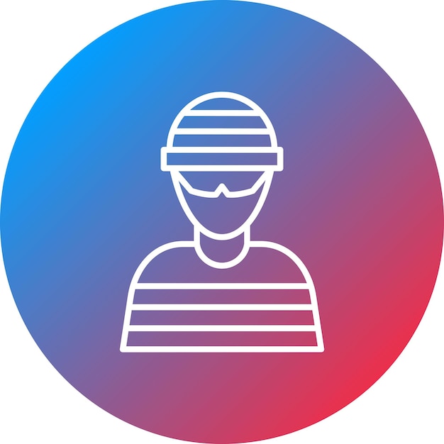 Imagen vectorial de icono criminal Se puede usar para Crime and Law