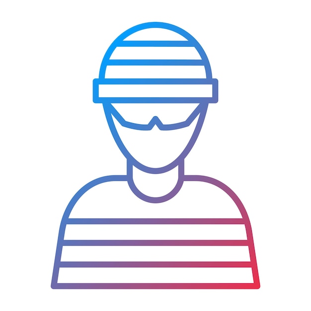 Imagen vectorial de icono criminal Se puede usar para Crime and Law