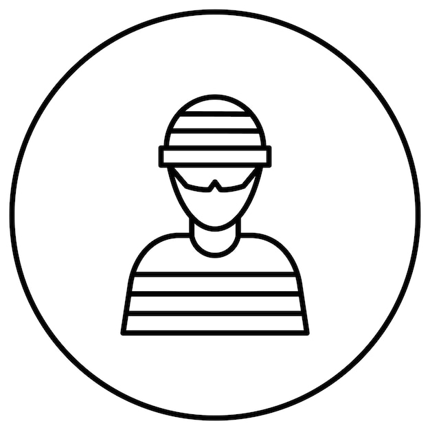 Imagen vectorial de icono criminal Se puede usar para Crime and Law