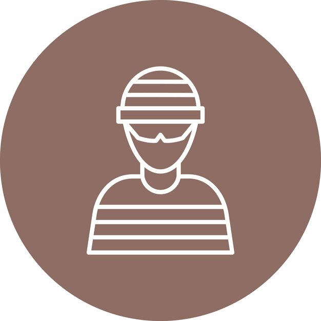 Imagen vectorial de icono criminal Se puede usar para Crime and Law