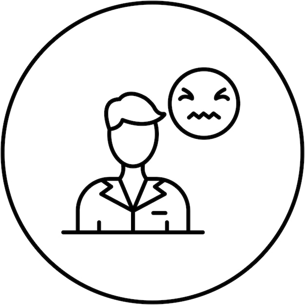 La imagen vectorial del icono de cringe se puede usar para la inteligencia emocional