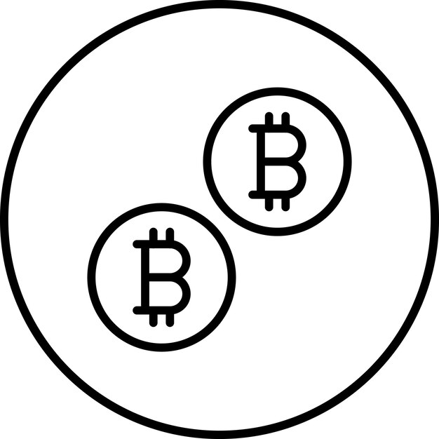 La imagen vectorial del icono de la criptomoneda se puede utilizar para el espacio de coworking