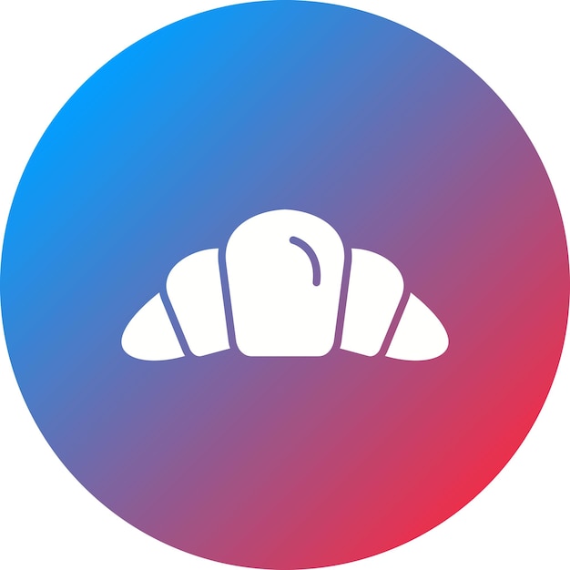 Imagen vectorial del icono del croissant Se puede usar para la mañana y el desayuno