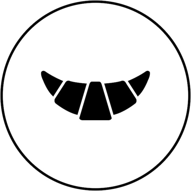 Imagen vectorial del icono del croissant Se puede usar para World Cuisine