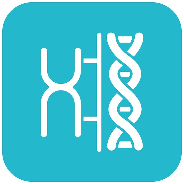 Vector imagen vectorial del icono del cromosoma se puede utilizar para la bioingeniería