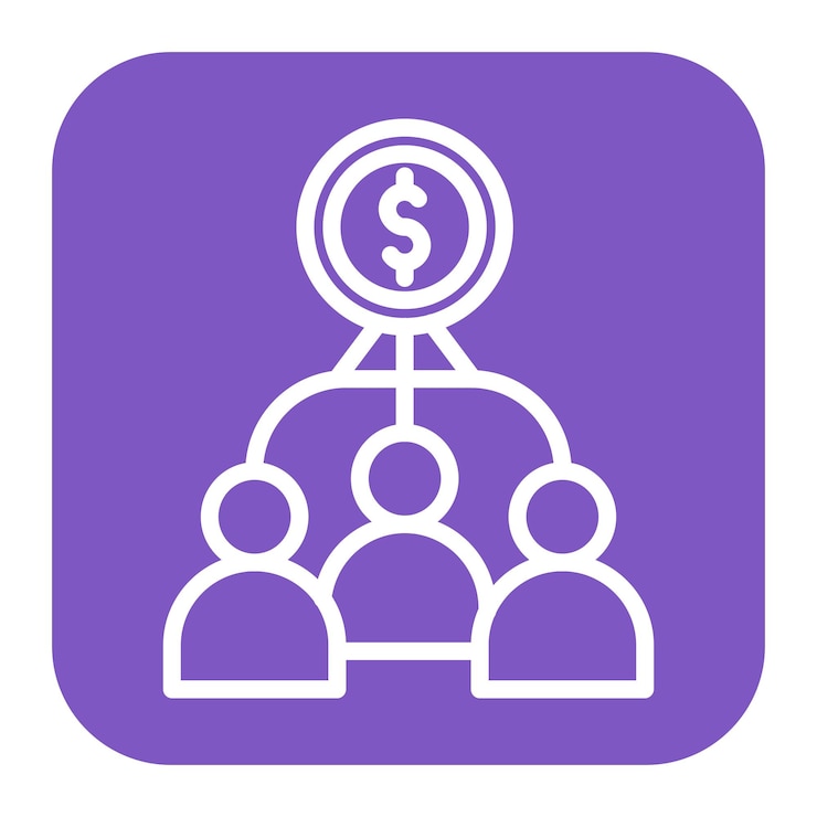 Vector imagen vectorial de icono de crowdfunding se puede usar para nuevos medios