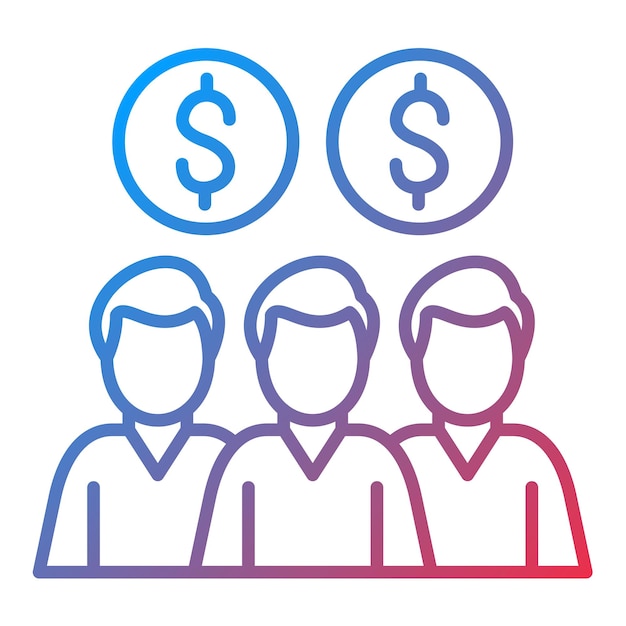 La imagen vectorial del icono de crowdfunding se puede utilizar para la puesta en marcha de negocios