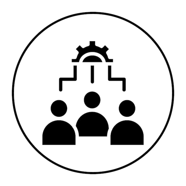 Imagen vectorial de icono de crowdsourcing Se puede usar para nuevos medios