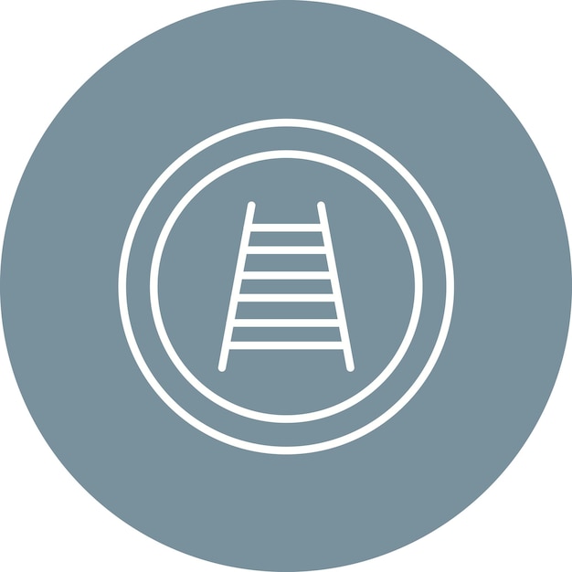 Imagen vectorial de icono de cruce de ferrocarril Se puede utilizar para señales de tráfico