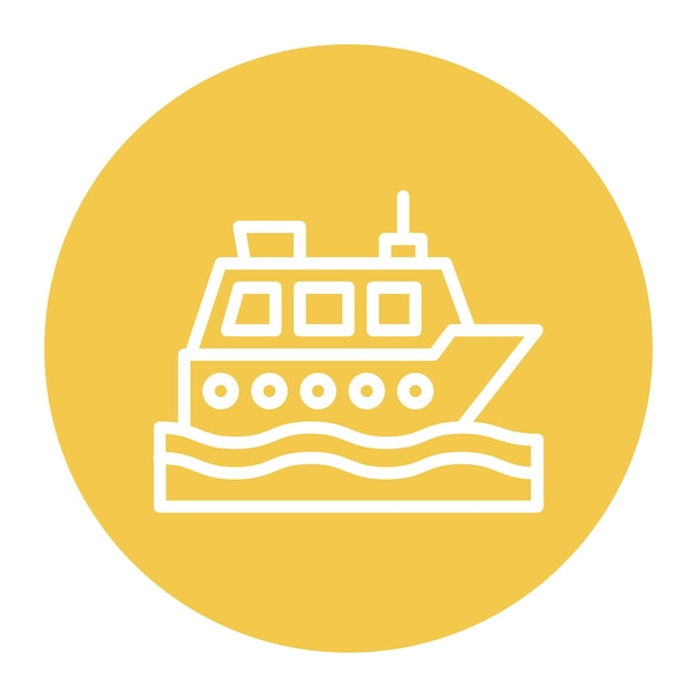 Imagen vectorial del icono del crucero Se puede usar para Beach Resort