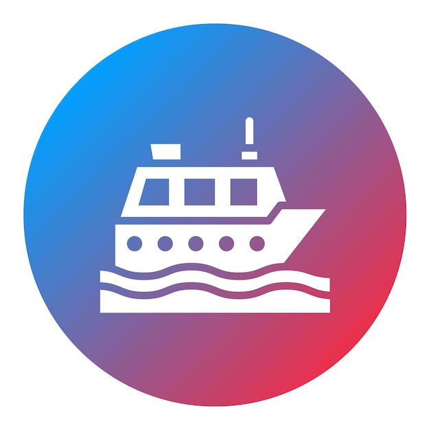Imagen vectorial del icono del crucero Se puede usar para Beach Resort